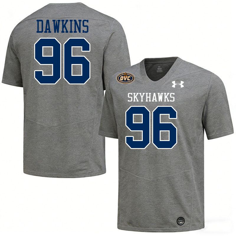 UT Martin Skyhawks #96 Jabaree Dawkins College Football Jerseys,Uniforms-Grey